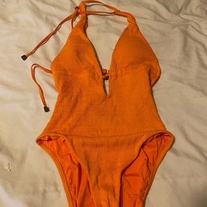 Trina Turk Bathing Suit with plunging neckline EUC